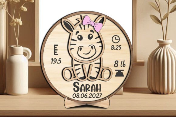 Tablero Redondo Para Anuncio De Bebe Cebra Creativo Digital